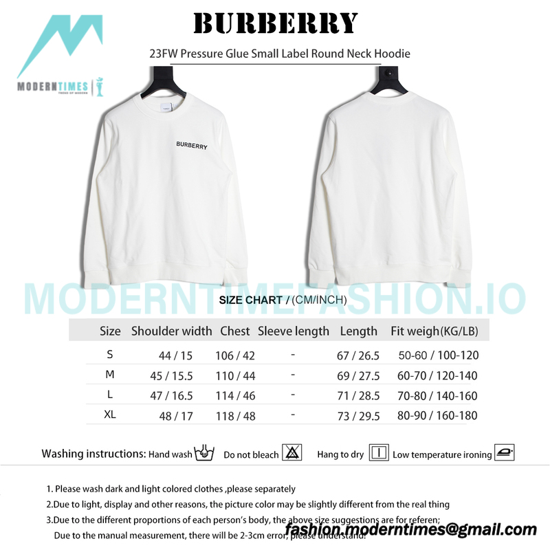 Burberry - 23FW Pressure Glue Small Label Round Neck Hoodie