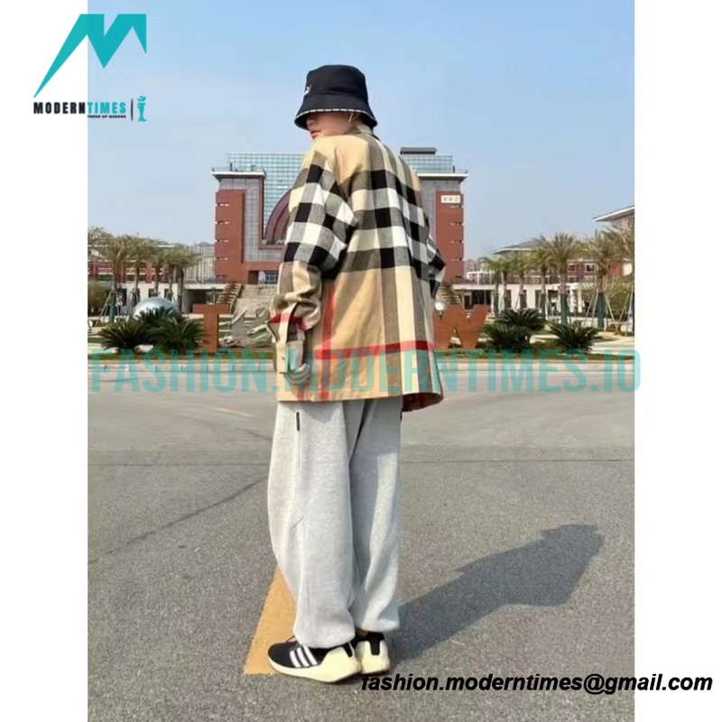 Burberry - 22FW Check Wool Zippered Shirt Jacket