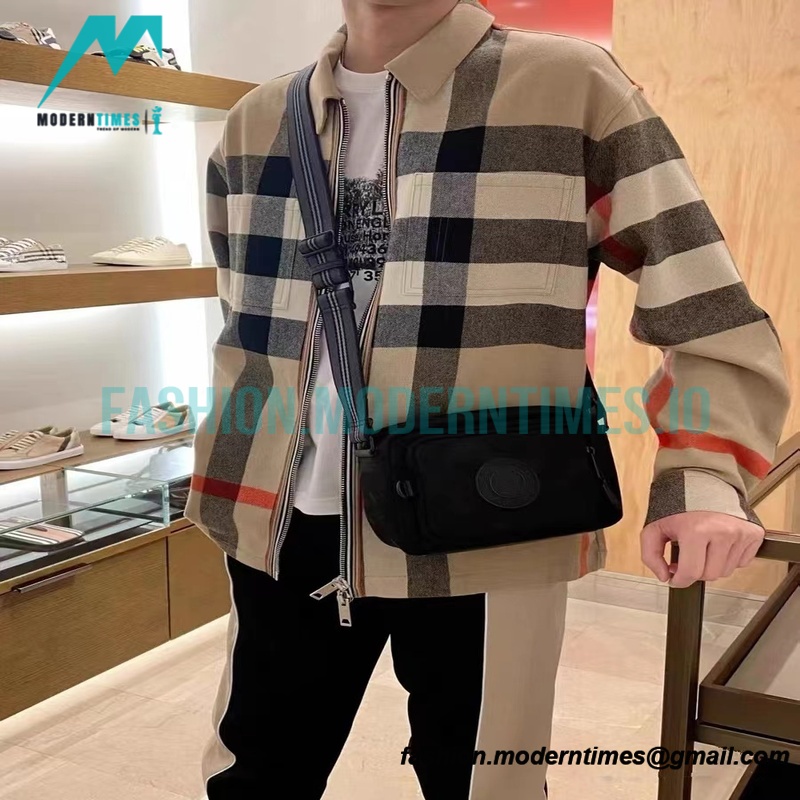 Burberry - 22FW Check Wool Zippered Shirt Jacket