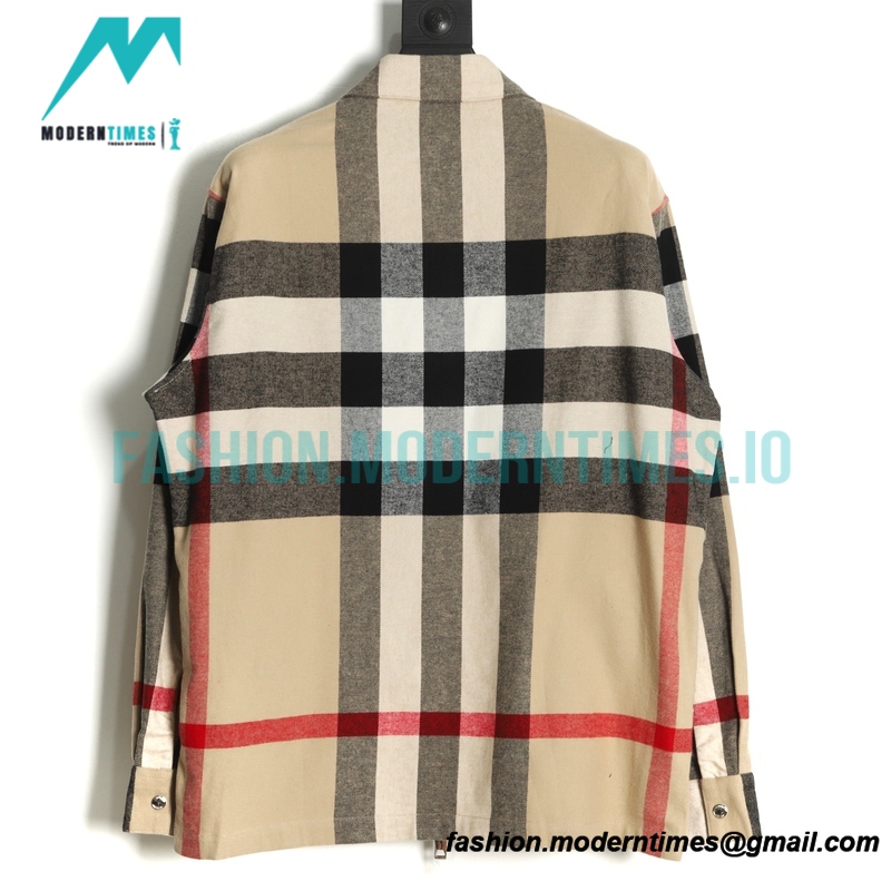 Burberry - 22FW Check Wool Zippered Shirt Jacket