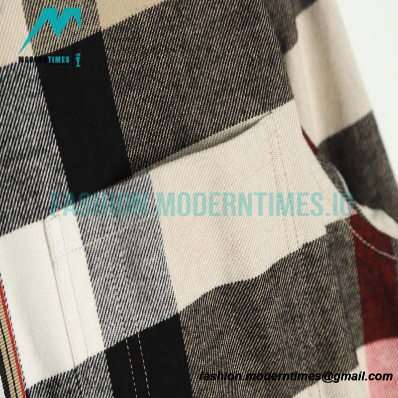 Burberry - 22FW Check Wool Zippered Shirt Jacket