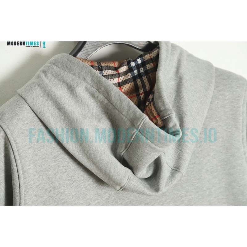 Burberry - 21Fw Silicone Logo Inner Check hooded coat