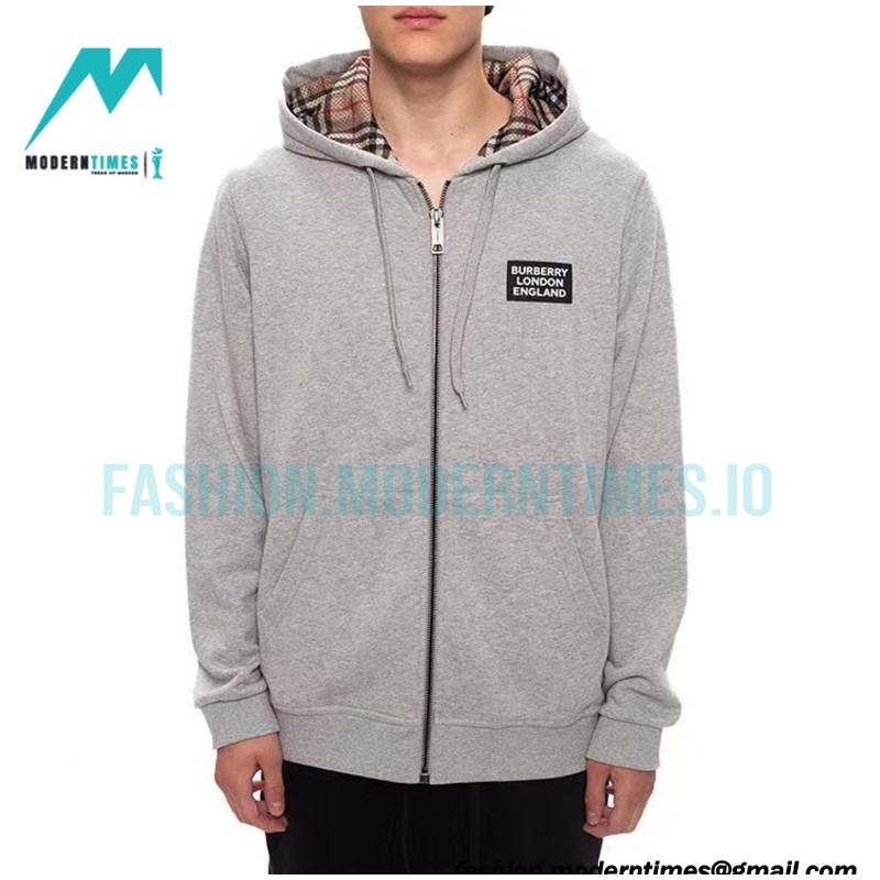 Burberry - 21Fw Silicone Logo Inner Check hooded coat