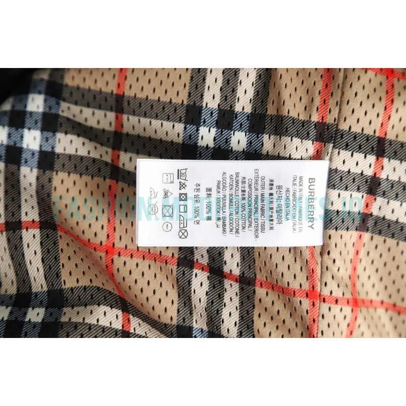 Burberry - 21Fw Silicone Logo Inner Check hooded coat