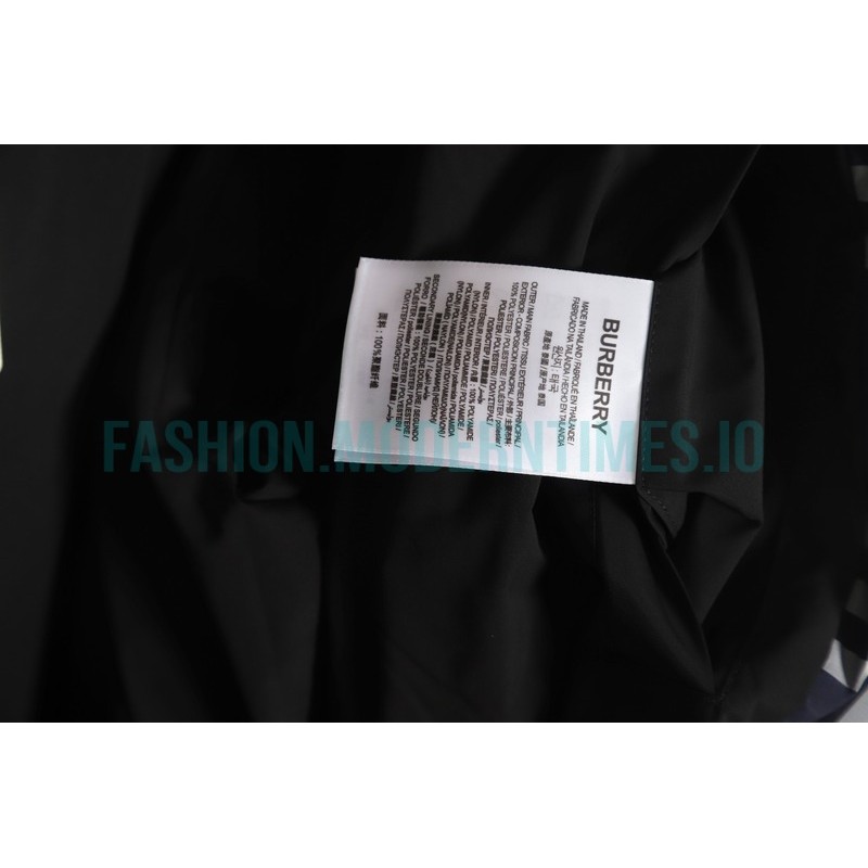 Burberry - 23FW New Blue And White Checked Hooded Jacket