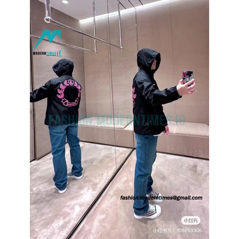 Burberry - 23ss Oak Leaf Print Hooded Coat