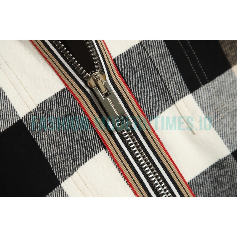 Burberry - 22FW Checked Wool Zipper Shirt Coat