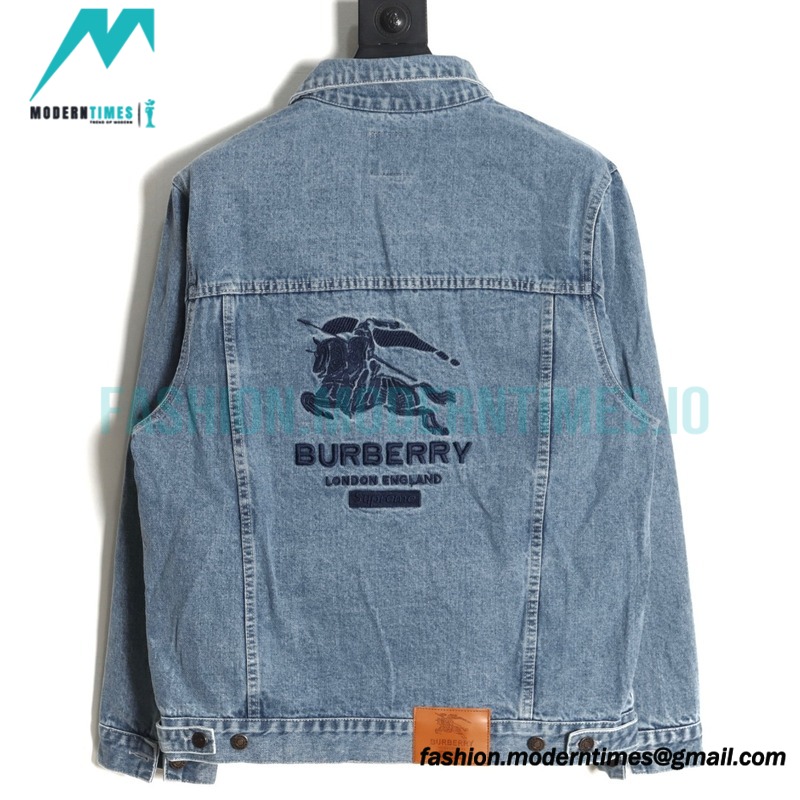 Burberry - Supreme 23SS War Horse Embroidered Denim Jacket