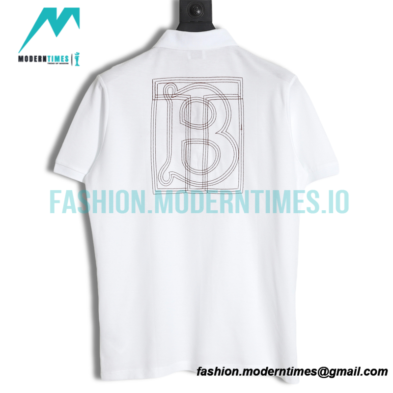 Burberry - 22ss Large Embroidered Short-sleeved Polo Back