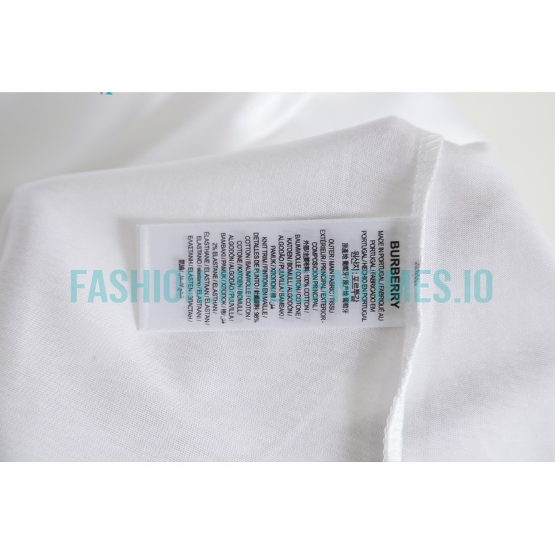 Burberry - 23SS Looped Towel Embroidered Short-sleeved T-shirt