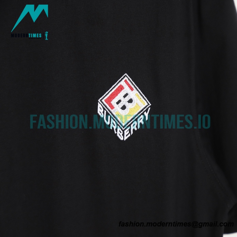 Burberry - 23SS Stereoscopic Geometric Embroidered Short-sleeved T-shirt