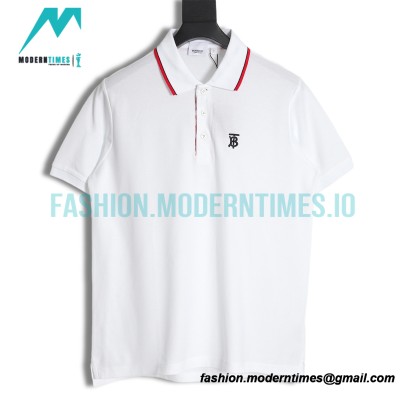 Burberry - 23SS B Letter Towel Embroidered 3-dimensional Letter Short-sleeved Polo Shirt