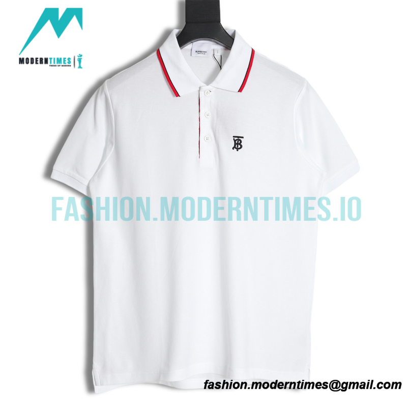 Burberry - 23SS B Letter Towel Embroidered 3-dimensional Letter Short-sleeved Polo Shirt