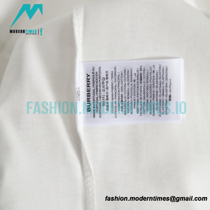 Burberry - 23SS Leaf heraldry 3-dimensional embroidered short-sleeved T-shirt