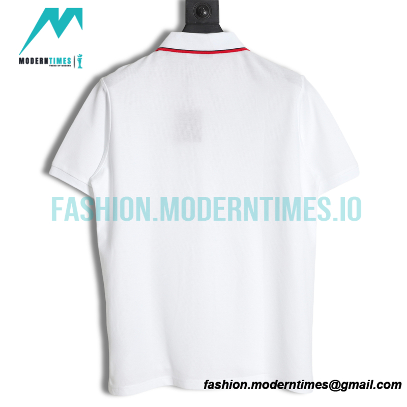 Burberry - Short-sleeved Polo With Red Trim