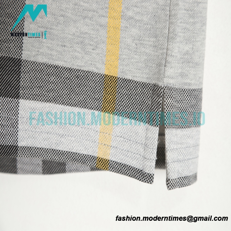 Burberry - Checked Lapel Short-sleeved Polo Shirt