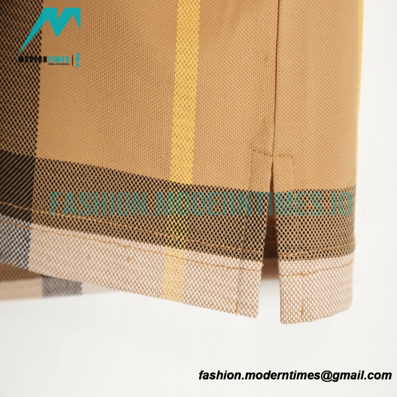 Burberry - Checked Lapel Short-sleeved Polo Shirt