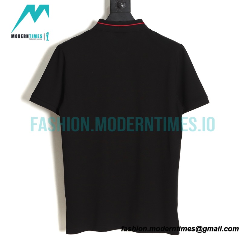 Burberry - Striped Printed Logo Lapel Short-sleeved Polo Shirt