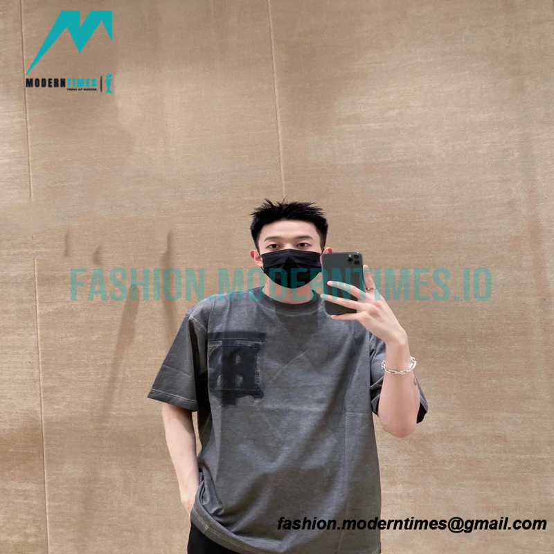  Burberry - 23SS Dirty Wash Hand Lettered Short-sleeved T-shirt