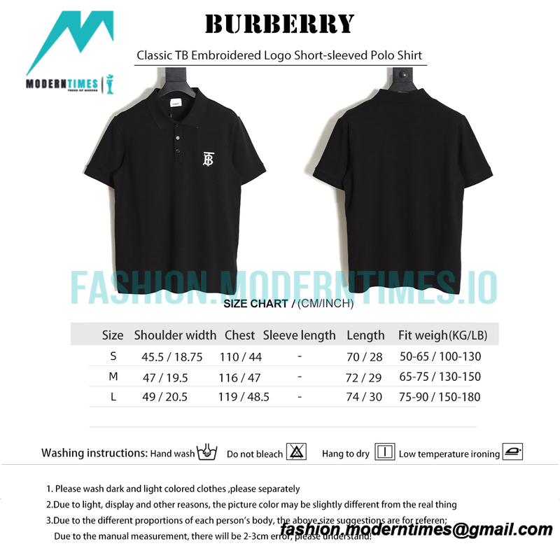 Burberry -Classic TB Embroidered Logo Short-sleeved Polo Shirt