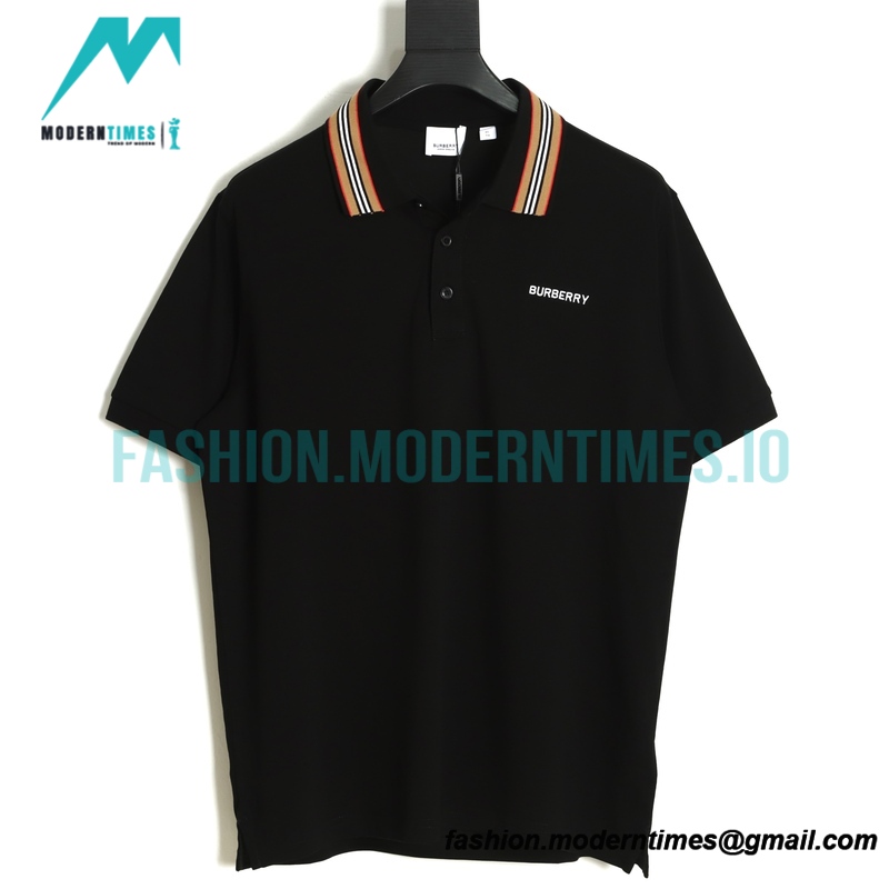 Burberry - 22ss Collar Classic Striped Elements Polo Short Sleeves