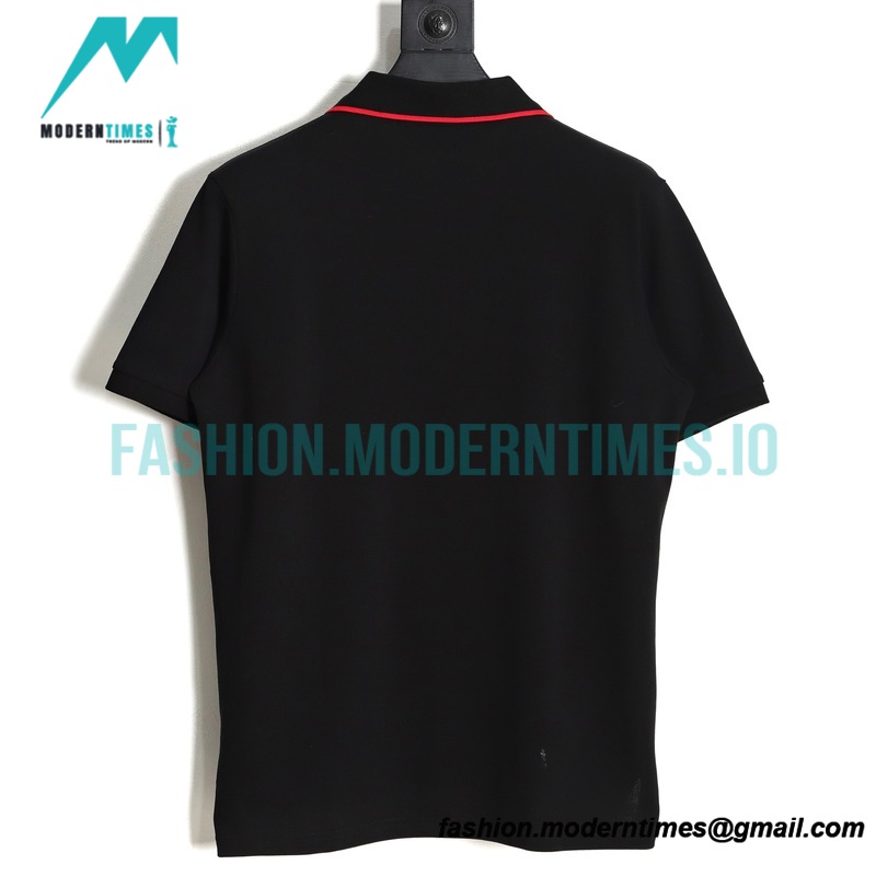 Burberry - Short-sleeved Polo With Red Trim