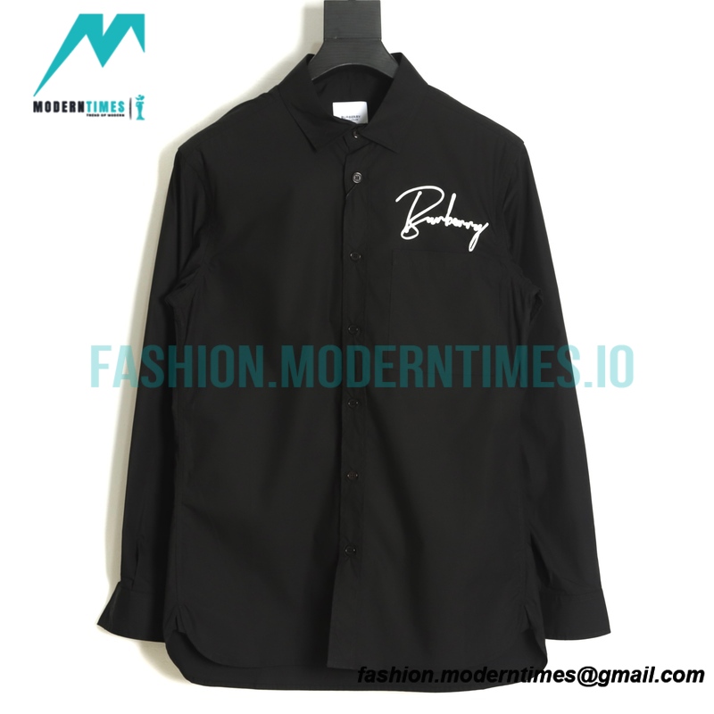 Burberry - 22FW Signature Embroidered Long-sleeved Shirt