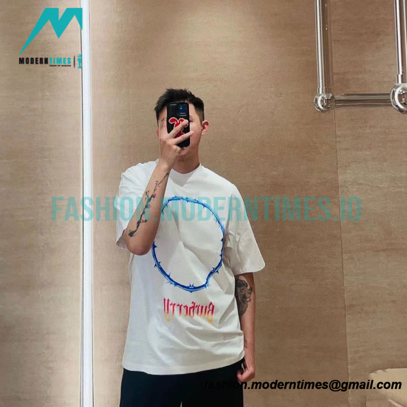 Burberry - 23SS Short Sleeve T-shirt With Circle Print Of Thorn Vine