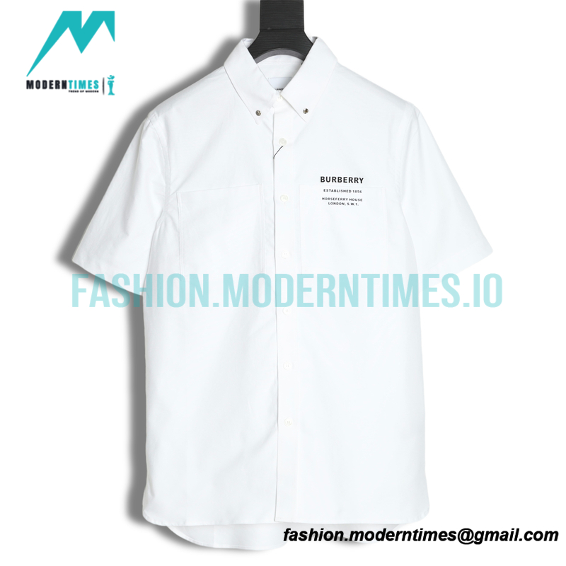 Burberry - 22SS Pocket Silicone Letter Short-sleeved Shirt