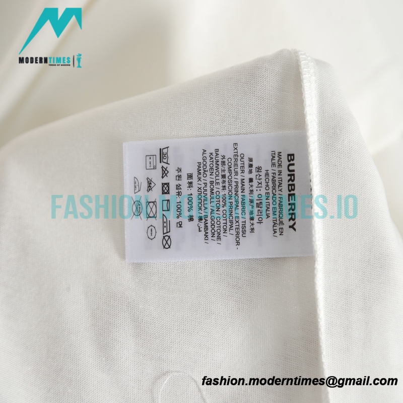 Burberry - 23SS Short Sleeve T-shirt With Embroidered Oak Leaf Logo