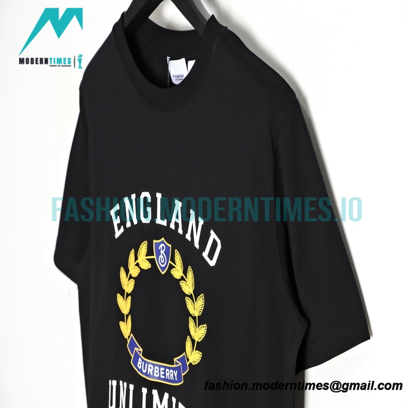 Burberry - 23SS Short Sleeve T-shirt With Embroidered Oak Leaf Logo