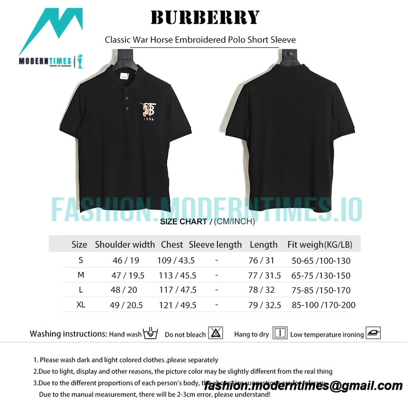Burberry -Classic War Horse Embroidered Polo Short Sleeve