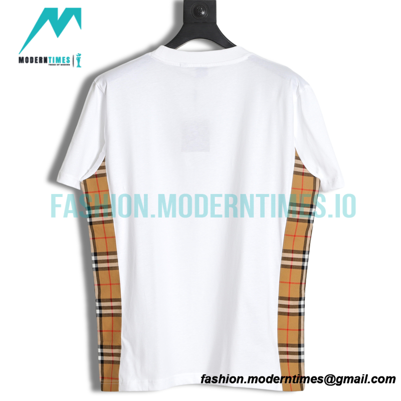 Burberry - Short Sleeved T-shirt With B Label Embroidery Stitched On The Chest
