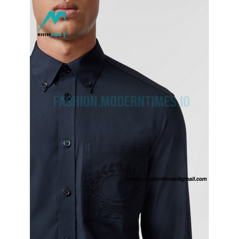 Burberry - 23SS Wheat Badge Embroidered Shirt