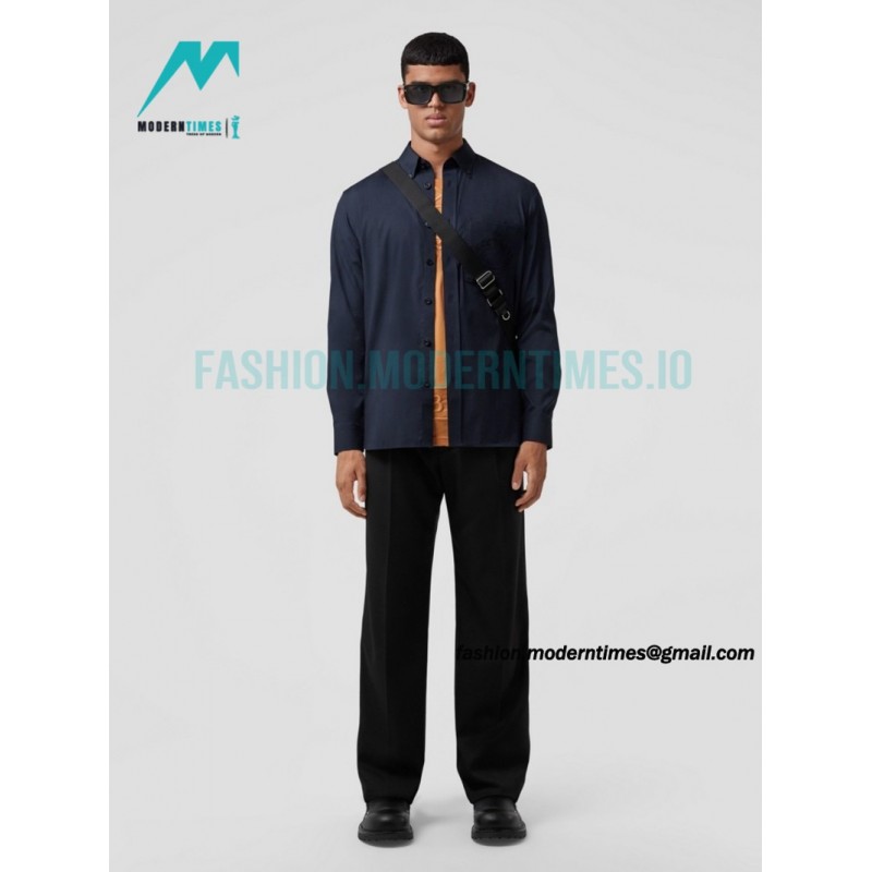 Burberry - 23SS Wheat Badge Embroidered Shirt