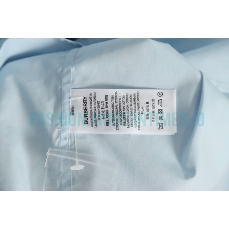 Burberry - 22FW Signature Embroidered Long Sleeve Shirt