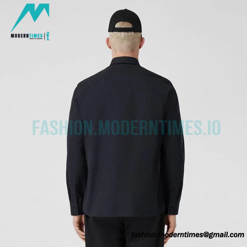 Burberry - 22FW Signature Embroidered Long Sleeve Shirt