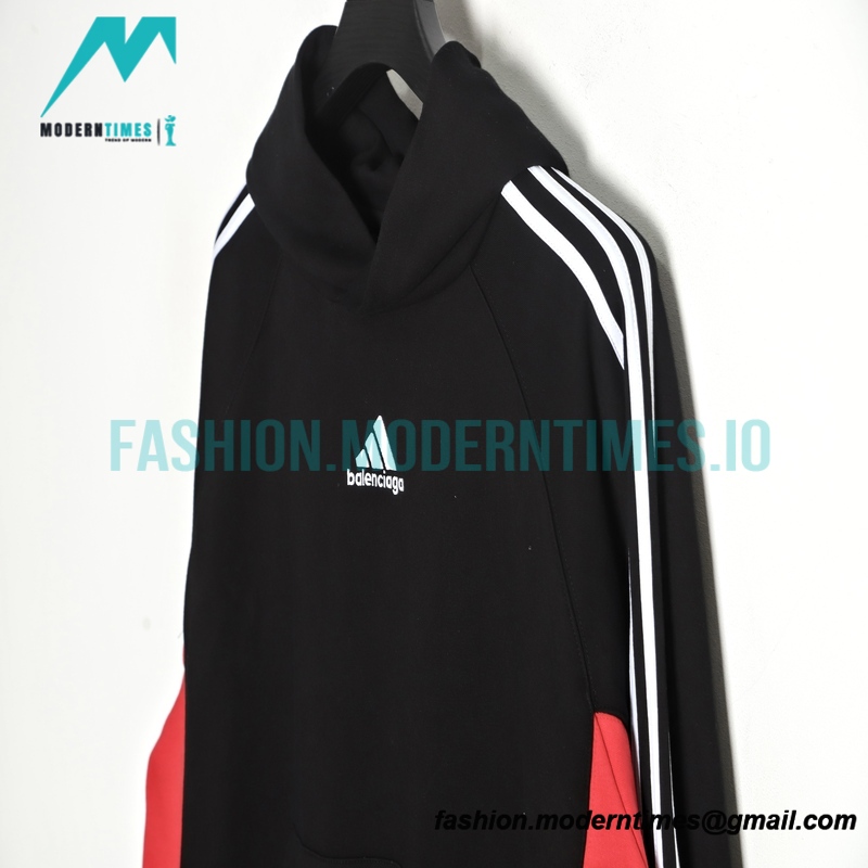Balenciaga - Adidas Co-branded Black-Red Hoodie