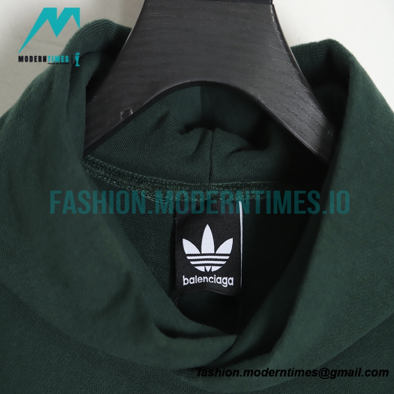  Balenciaga - Adidas Co-branded Embroidered Clover Hoodie 