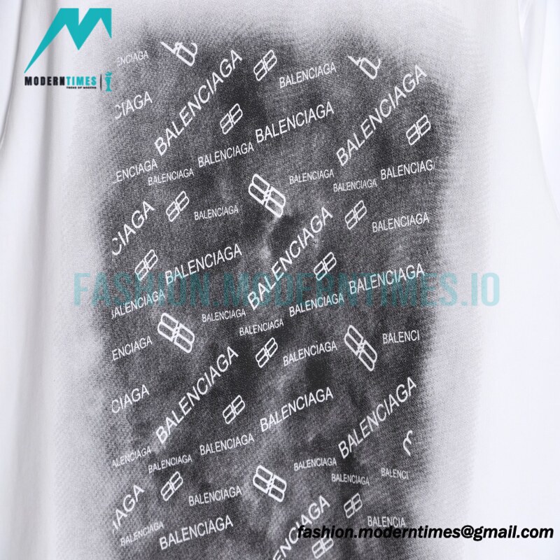 Balenciga - 23SS Gradient Letter Logo Round Neck Hoodie 