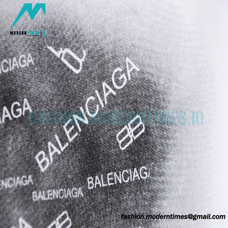 Balenciga - 23SS Gradient Letter Logo Round Neck Hoodie 