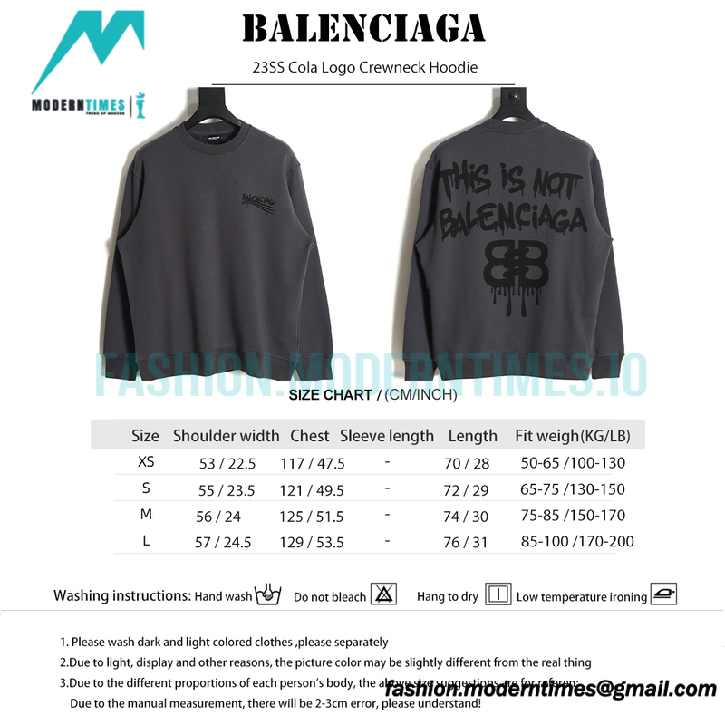 Balenciga - 23SS Cola Logo Crewneck Hoodie