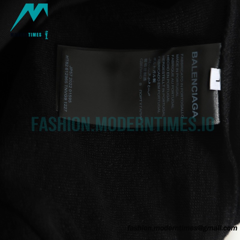 Balenciaga - 23FW Overlapping Letter Logo Round Neck Hoodie
