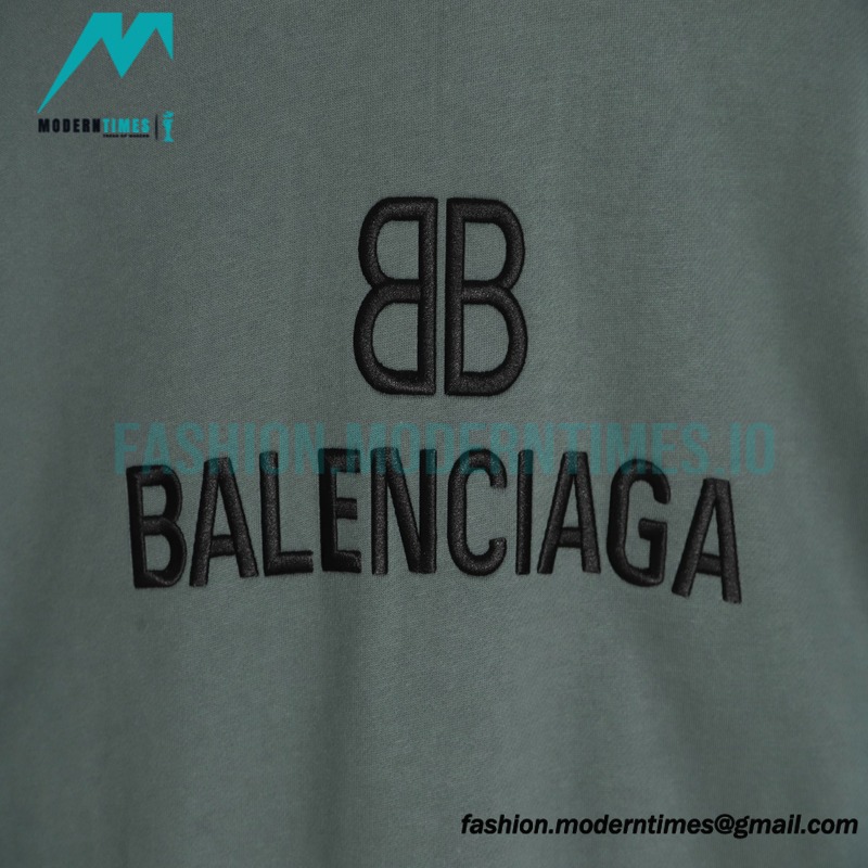Balenciaga - 23Fw Double B Logo Three-dimensional Embroidered Round Neck Hoodie