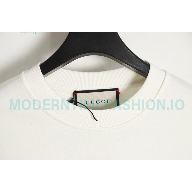 Balenciaga - Gucci Embroidered Logo Printed Crewneck Hoodie