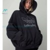 Balenciaga - Adidas Co-brand Embroidered Clover Hoodie