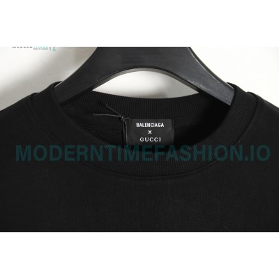 Gucci - Balenciaga Co-branded Embroidered Crew-neck Hoodie