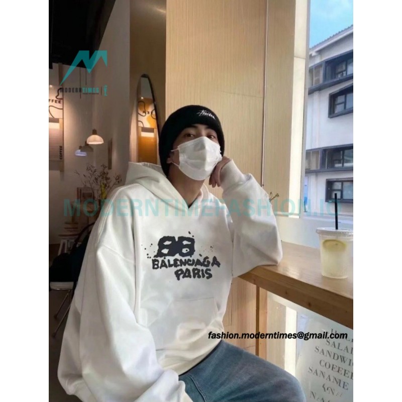 Balenciaga - 23FW Double B Splash Ink Hoodie