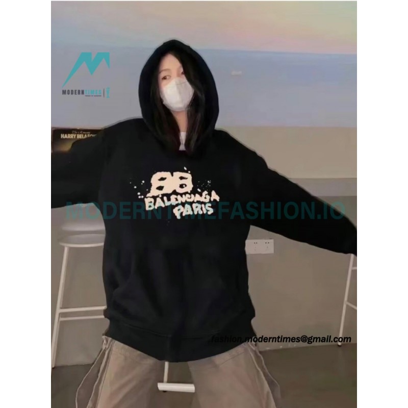 Balenciaga - 23FW Double B Splash Ink Hoodie