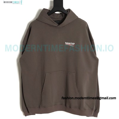 Balenciaga - 23FW Cracked Coke Print Wash Destruction Hoodie